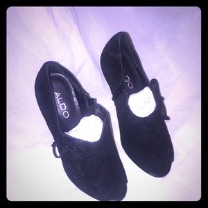 Brand New  ALDO Black Suede Booties